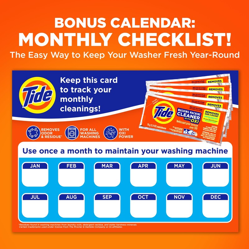 Washing Machine Cleaner by Tide, Washer Machine Cleaner with Oxi