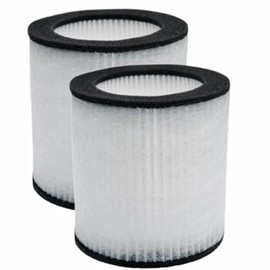 HOSECES H07 replacement filter fits for HIMOX H07 air purifier, high efficiency H13 HEPA activated carbon filter, pack of 2 (H07 filter)
