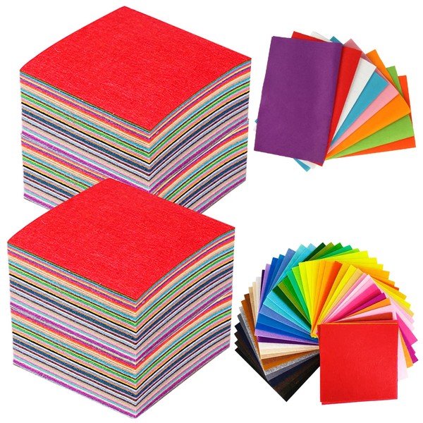 90 PCS Polyester Felt Fabric Craft Sets Assorted Colour Felt