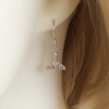 Unique Pretty Hawaiian Whale Tail Earring, Sterling Silver Whale Tail