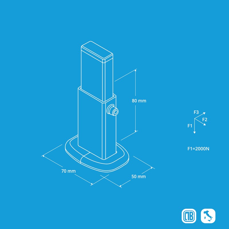 MB Adjustable Base without Drill Holes for Tubular Radiators -