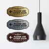 Signs ByLITA Victorian Please Use Other Door Left Arrow Sign
