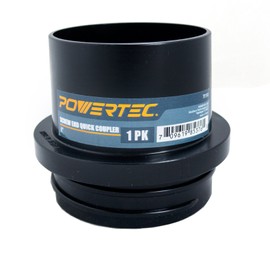 POWERTEC 70193 Screw End Quick Coupler for 4” Hose – Left-Hand Threaded Adapter