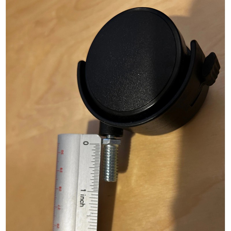 Furniture Caster 2" Diameter Wheel 3/8" Threaded Stem Swivel Locking
