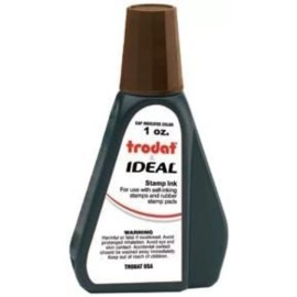 Trodat Self-Inking Stamp Ink - 1oz Refill Bottle- Brown by Stamp Refill Ink