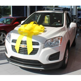 30" Suction Cup Car Bow - Made in USA (Yellow)