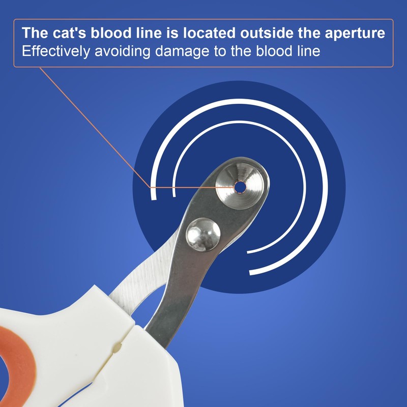 Vesslam Cat Nail Clippers with Circular Cut Hole -Avoid Over