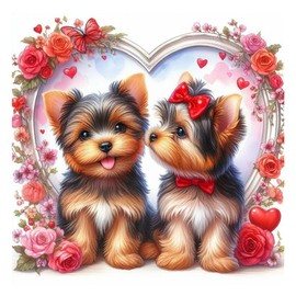 Acudotr Diamond Painting Kits for Adults, 5D DIY Dog Diamond Art Kits for Beginners, Full Drill Diamond Painting Kits for Home Wall Decor, 12x12 Inch