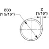 Premium 1 5/16 Inch Diameter Round Wardrobe Tube Closet Rod