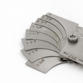 Welding Fillet Gage 8 piece set 1-1/8-2 Inch Measure tool inspection Gauge