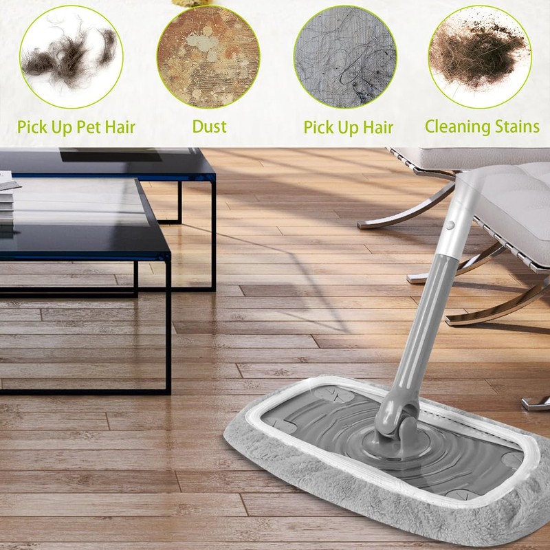 Reusable Microfiber Mop Pads Dry Sweeping Cloths Compatible with Swiffer