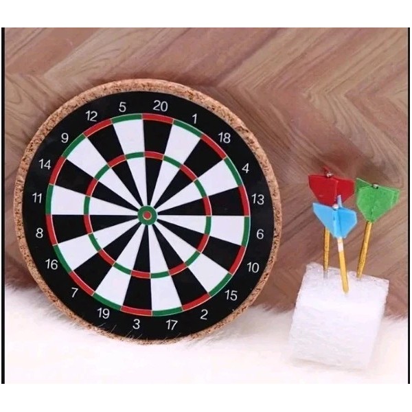 Unbranded Dollhouse Miniature Game Dart Board With Darts Model Scene