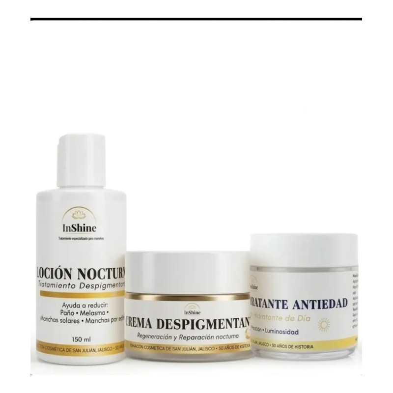 Tratamiento Desmanchador Quita Mancha Trio Paño Acne Melasma
