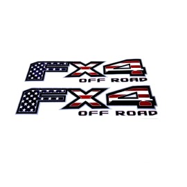 zabolight Pair Ford F250 F350 FX4 Off Road Decals For Bed Side American Flag Style