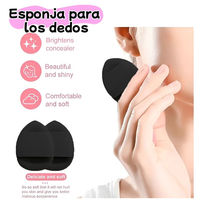 45pzs Brochas Maquillaje Base Profesional Kit Con Esponjas