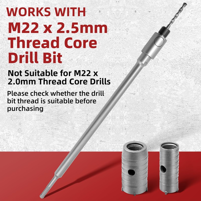 220 mm SDS Plus Extension Shank for Drill Bits Drill