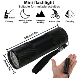 Sylanda Mini Torch, Pack of 4 LED Torch Children Aluminium Torch Small with Lanyard for Outdoor Camping Hiking Hunting Backpacking Fishing Urgent BBQ (White Light)