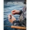 HOOK-EZE Fishing Nail Knot Tying Tool Combo|Includes Waterproof Pocket Guide,