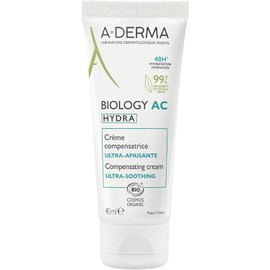 ADERMA, Biology AC Hydra Crema Calmante Compensadora, Hidratación 48H Para Piel Bajo Tratamientos Secantes, 40 ml