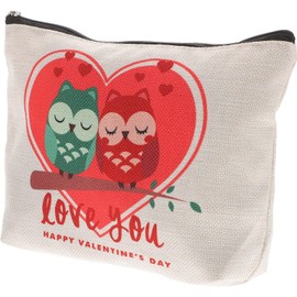 VICASKY Storage Bag Storage Bag Owl Cosmetic Bag Makeup Bags Cosmetics Organizer Makeup Bag Accessories Portable Toiletry Bag Aesthetic Women Handbags Change Purse Travel Flax Wallet Pouch