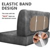 Leather Look RV Dinette Cushion Covers, Stretch Camper Cushion Slipcovers