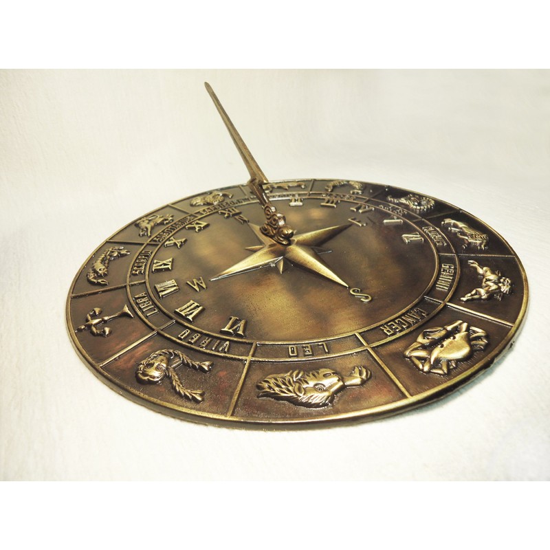 Brass Constellations Sundial - 12" inches Wide