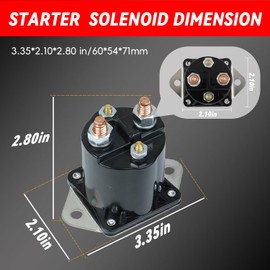 TXRXIZ Golf Cart Solenoid 12V Solenoid Relay Compatible with Club Car DS & Precedent 1984-up Gas Golf Cart 4 Terminal Starter Relay Replaces Part Number 1013609 435-154 1012275 1117 LPL6003