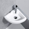 Wall Mounted Corner Bathroom Sink Triangle Bathroom Basin 12.8 x