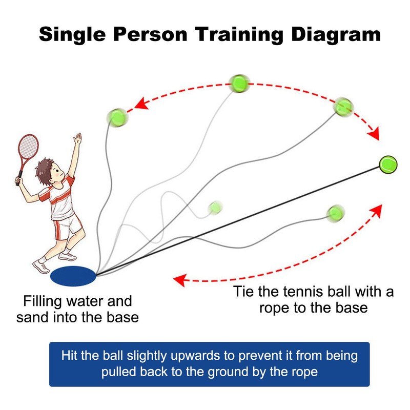 Solo Trainer Rebound Ball, Elastic with String for Self Tennis