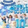 Aurmonigo Blue 10th Birthday Decorations for Boys - 77 Pieces