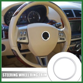 Motoforti Silver Tone Car Steering Wheel Decal Decoration Sticker Cover Trim Long-lasting