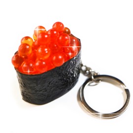 Food Sample Key Holder, Sushi, Sushi, Present, Souvenir, Key, Bag, Interior Goods, Fake Food, Glitter Puffy Round, Ikura Battleship KR-001