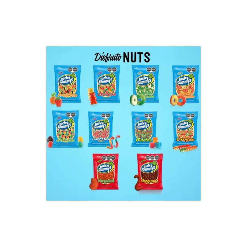 Gomitas Orugas 1kg Lucky Gummys Dulces
