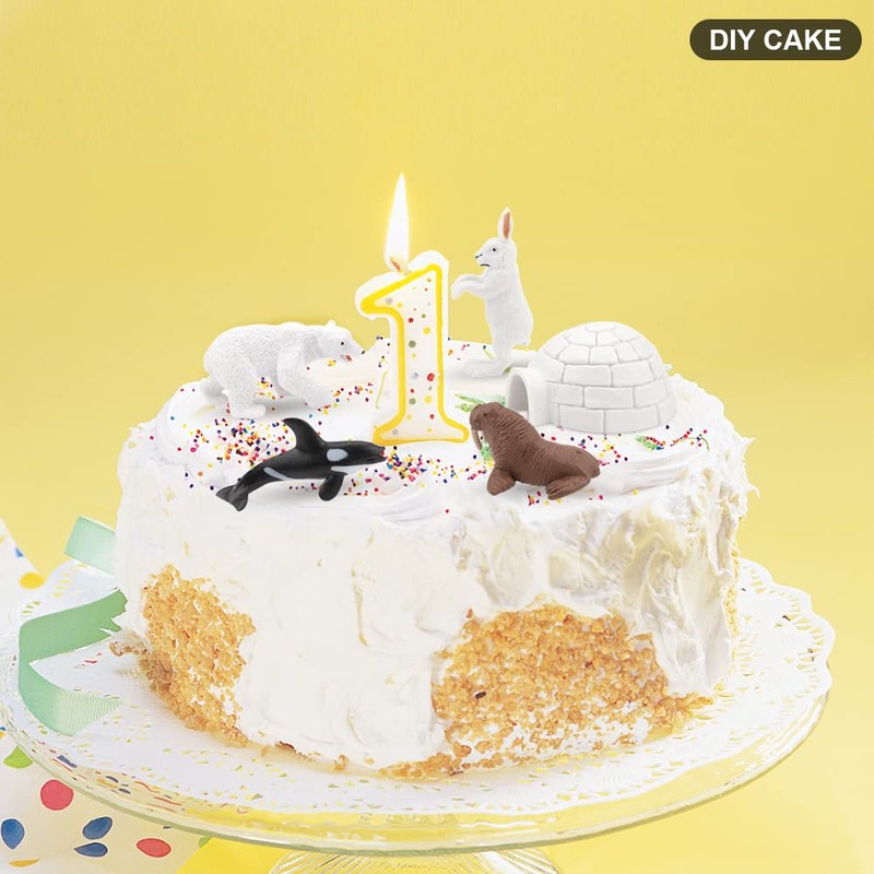 Gukasxi Polar Animals Pack of 10 Realistic Animal Figures Plastic