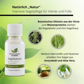 Naturprodukte Schwarz Botanical Silicon & Wheat Protein Nail Care Balm 20ml