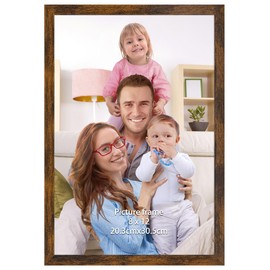 Giftgarden Brown Picture Frame 20 x 30 cm - Rustic Plastic Photo Frame for 30 x 20 Photos and Pictures, Wall or Table Stand - Single Frame