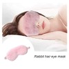 JorJorLer 4 Pcs Plush Silk Sleep Mask, Adjustable Rabbit Blindfold
