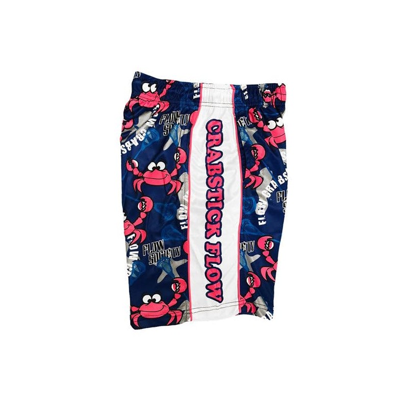 Flow Society Crabsticks - Pantalones Cortos Deportivos para niños, Azul/Patchwork,