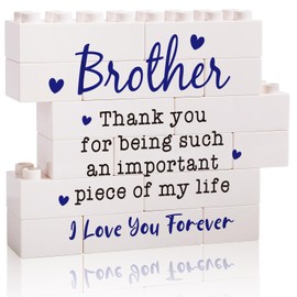 MBL Gifts for Brother Bro Gifts from Sister - Birthday Gifts for Brother Desk Sign Plaque, Thank You for Being Such an Important Piece of My Life, Birthday Graduation Christmas Gifts for Brother