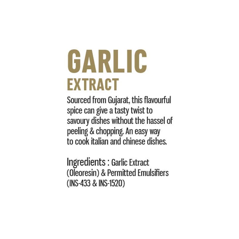 Spice Drop Natural Garlic Extract, for Soups, Pastas , Salads,