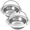 2 Pack Kitchen Sink Drain Strainer with Handle, Universal Stainless