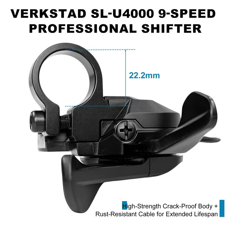 VERKSTAD Bike Shifter SL-U4000 9 Speed Right Thumb Gear Shifter