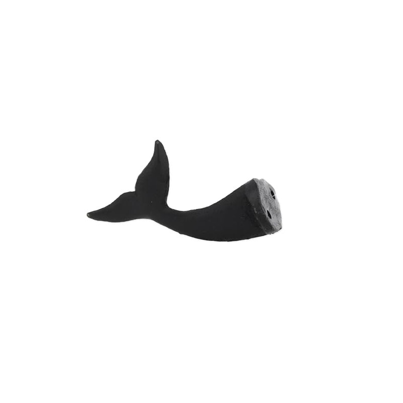 The Bridge Collection Cast Iron Whale Tail Wall Hook -