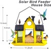 Solar Bird Feeders House for Outside Hanging, Metal Wild Bird