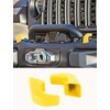 Savadicar 2-Piece Texture Yellow Front Bumper Tow Hook Cover for