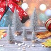 Artificial Christmas Tree 8pcs Mini Pine Tree with Snow Frost