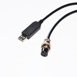 RIKYJIC USB to 5-Pin Aviation Connector Cable for Mad Catz TE2/TE2+ Fight Stick to PC Connection, 1 Meter Data Cable Original Cable Replacement