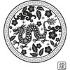 clothinx Chinese Zodiac Signs Fabric Bag with Selection, Dragon Red