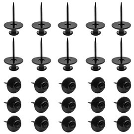 Coufce Double Headed Picture Hangers Nails, Thumb Tacks Decorative, Push Pin Wall Nails, Photo Hanging Hook Pins, Small Thumb Tacks for Home Office, Drywall, Classroom，25 Pcs(Black)