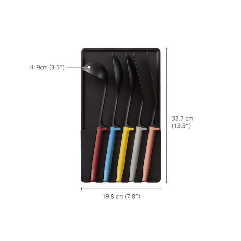 Joseph Joseph 10543 Elevated Utensil Store Utensil 5-Piece Set, Multicolor